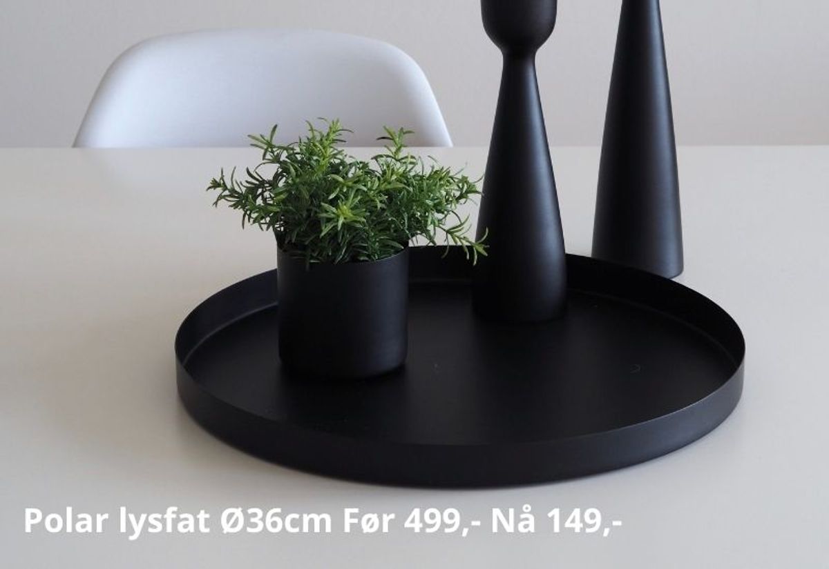 Moderne og dekorativ lysfat 